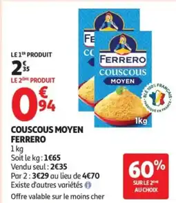 Auchan MOYEN FERRERO Couscous offre