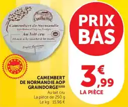 U Express Camembert de normandie aop graindorge offre
