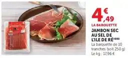 U Express Jambon sec au sel de l'ile de ré offre
