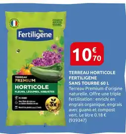 Rural Master Fertiligene terreau horticole sans tourbe offre