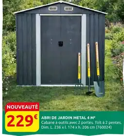 Rural Master Abri de jardin métal 4 m² offre