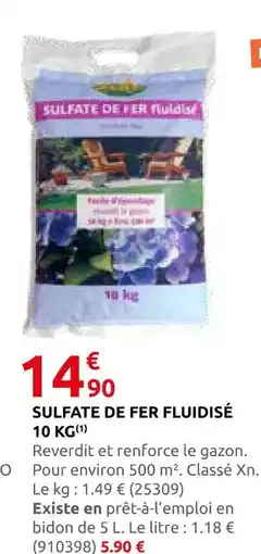Rural Master Sulfate de fer fluidisé 10 kg offre