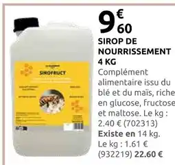 Rural Master Sirop de nourrissement 4 kg offre