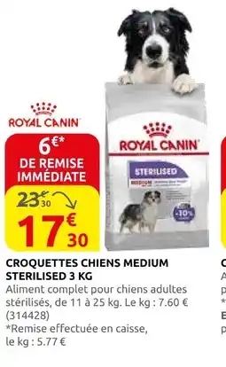 Rural Master Royal canin croquettes chiens medium sterilised offre