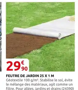 Rural Master Feutre de jardin 25 x 1 m offre