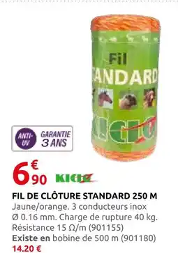 Rural Master Kic fil de clôture standard 250 m offre