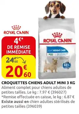 Rural Master Royal canin croquettes chiens adult mini offre