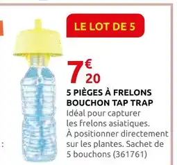 Rural Master 5 pièges à frelons bouchon tap trap offre