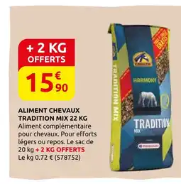 Rural Master Aliment chevaux tradition mix 22 kg offre