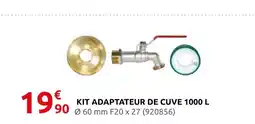 Rural Master Kit adaptateur de cuve 1000 l offre