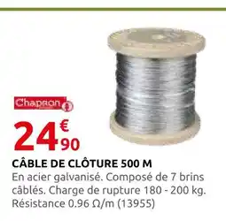 Rural Master Chapron câble de clôture 500 m offre
