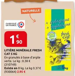 Rural Master Fresh cat litière minérale 5 kg offre