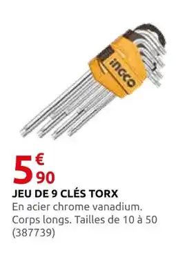 Rural Master Trox jeu de 9 clés offre