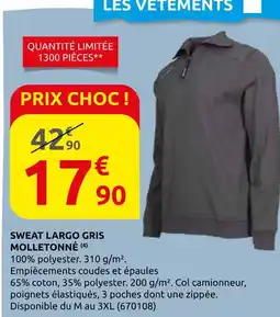 Rural Master Sweat largo gris molletonné offre