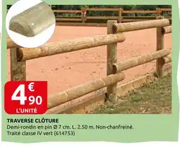 Rural Master Traverse clôture demi-rondin en pin offre