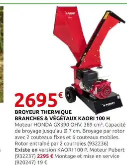 Rural Master Pubert broyeur thermique branches & végétaux kaori 100 h offre