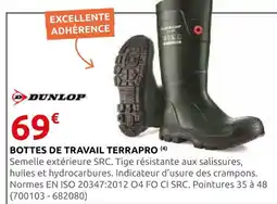 Rural Master Dunlop bottes de travail terrapro offre