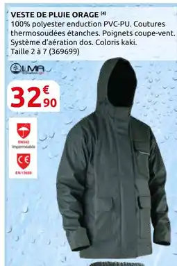 Rural Master Lma veste de pluie orage offre