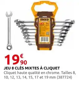 Rural Master Jeu 8 clés mixtes à cliquet offre