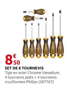 Rural Master Set de 8 tournevis offre