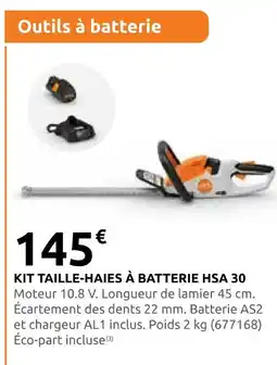 Rural Master Kit taille-haies à batterie hsa 30 offre