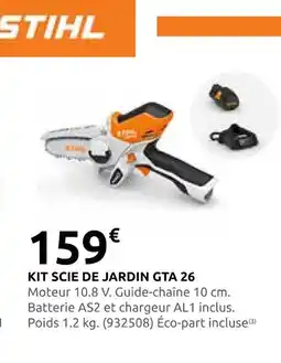 Rural Master Stihl kit scie de jardin gta 26 offre