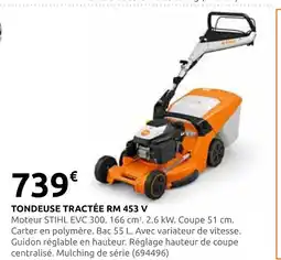 Rural Master Stihl tondeuse tractée rm 453 v offre