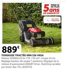 Rural Master Honda tondeuse tractée hrn 536 vkea offre