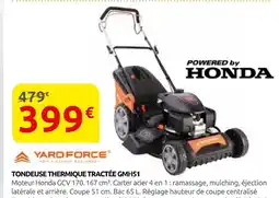 Rural Master Yard force tondeuse thermique tractée gmh51 offre