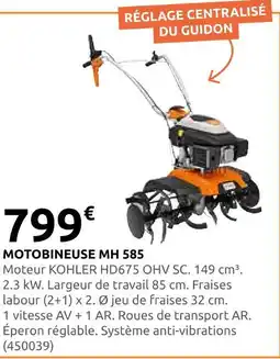 Rural Master Motobineuse mh 585 offre