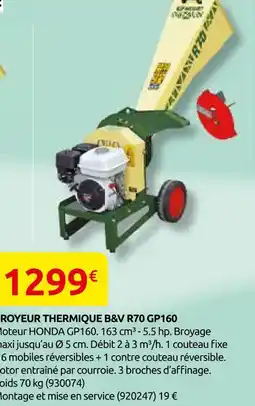 Rural Master B&v broyeur thermique r70 gp160 offre