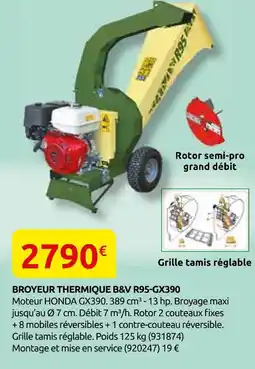 Rural Master B&v broyeur thermique r95-gx390 offre