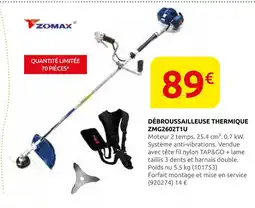 Rural Master Zomax débroussailleuse thermique zmg2602t1u offre