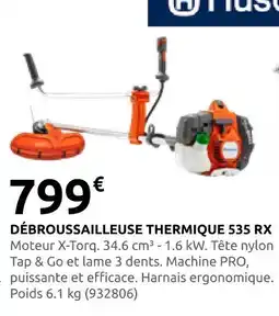 Rural Master Husqvarna débroussailleuse thermique 535 rx offre