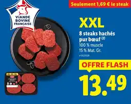 Lidl Xxl 8 steaks hachés pur bœuf offre