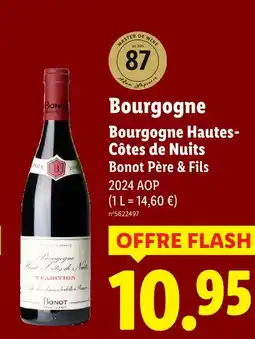 Lidl Bonot père & fils bourgogne hautes-côtes de nuits offre