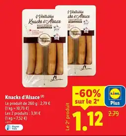 Lidl Saveurs de nos régions knacks d'alsace offre