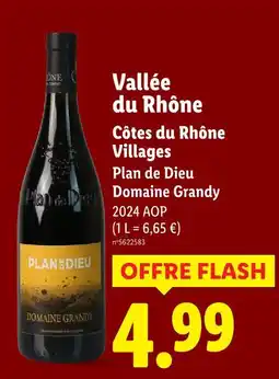 Lidl Domaine grandy plan de dieu côtes du rhône villages vallée du rhône offre