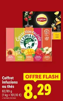 Lidl Lipton, elephant coffret infusions ou thés citron offre