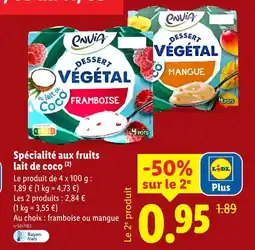 Lidl Envia spécialité aux fruits lait de coco offre