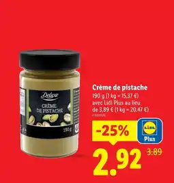 Lidl Deluxe crème de pistache offre