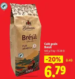 Lidl Bellarom café grain brésil offre
