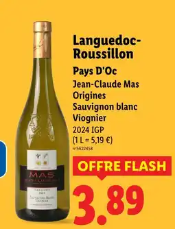 Lidl Origines sauvignon blanc viognier 2024 igp offre