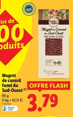 Lidl Saveurs de nos régions magret de canard fumé du sud-ouest offre