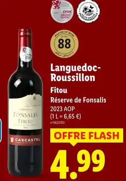 Lidl Réserve de fonsalis fitou 2023 aop offre