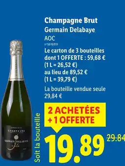 Lidl Germain delabaye champagne brut offre