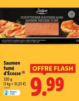 Lidl Deluxe saumon fumé d'écosse offre