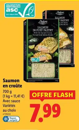 Lidl Deluxe saumon en croûte avec sauce aux épinards offre