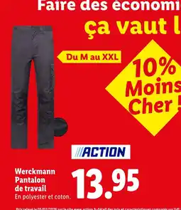 Lidl Action werckmann pantalon de travail offre