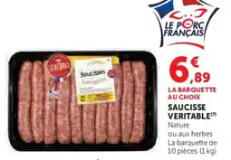 U Express Saucisse veritable offre